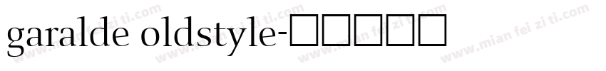 garalde oldstyle字体转换